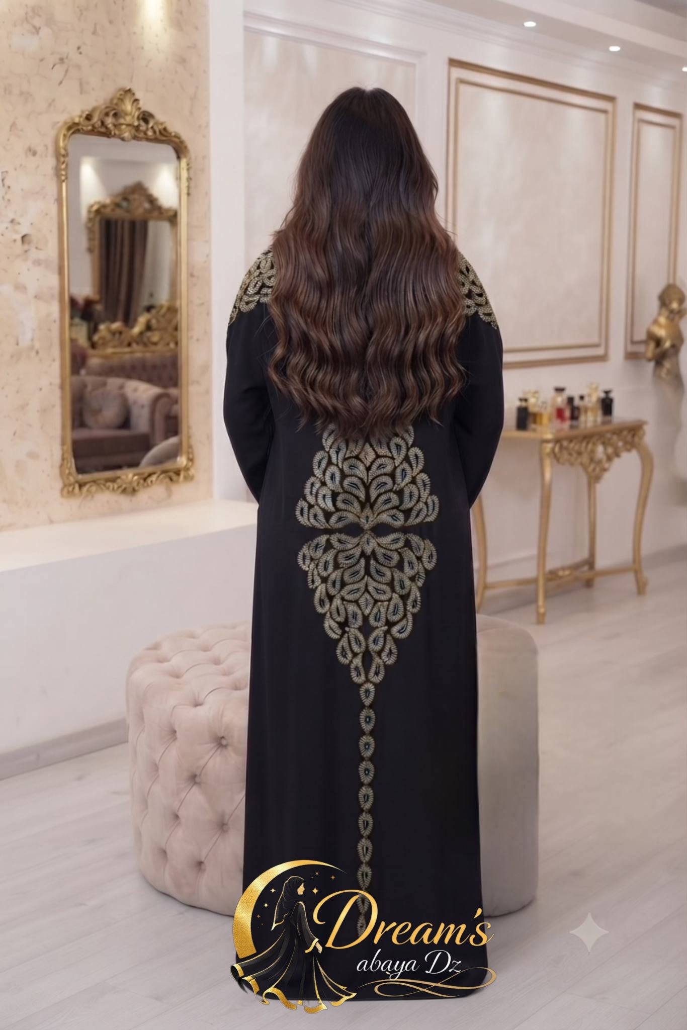 عباية الفخامة الذهبية✨
